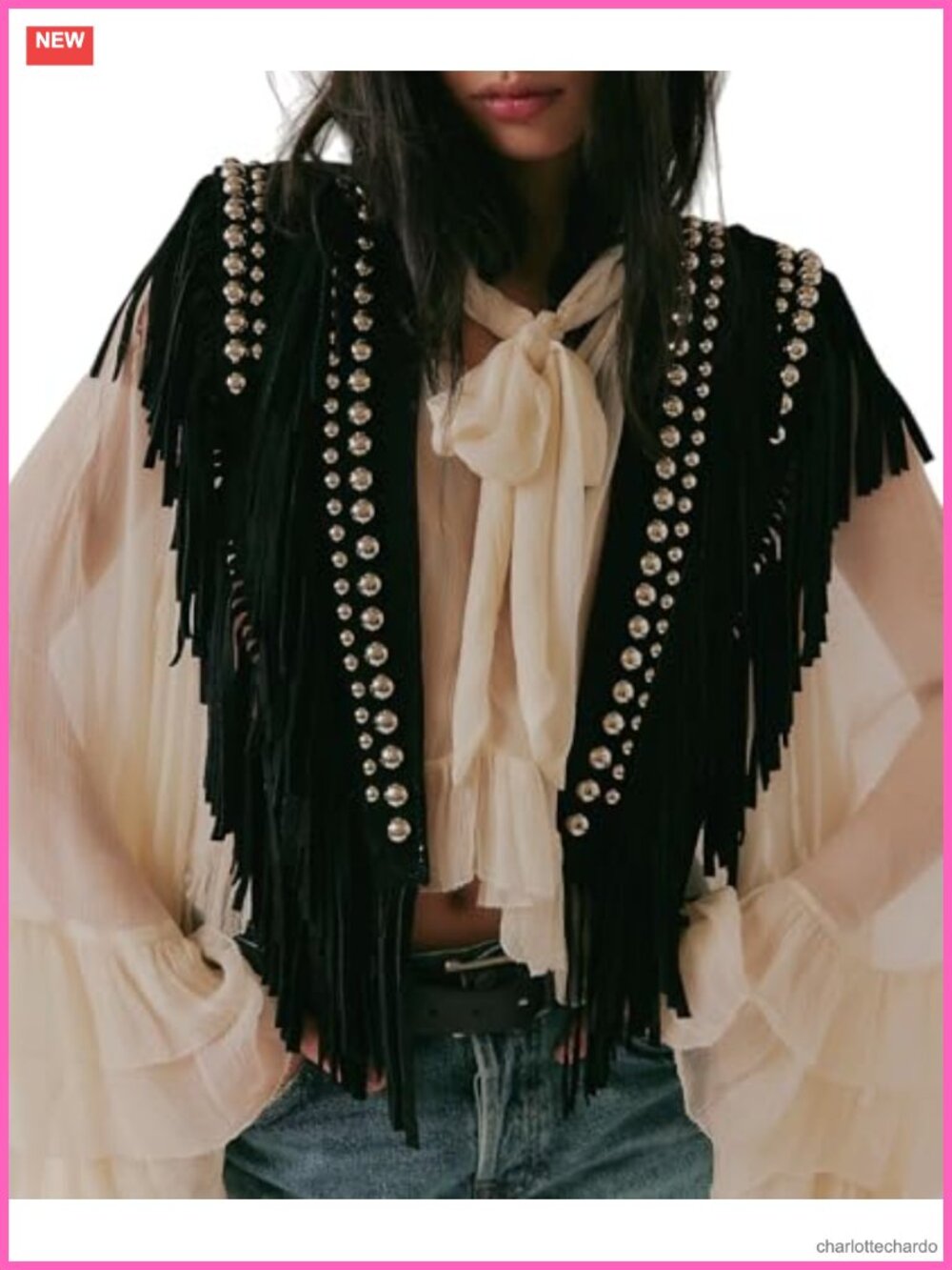 Faux Suede Poncho Wrap with Fringe Tassels Open Front Western Cape